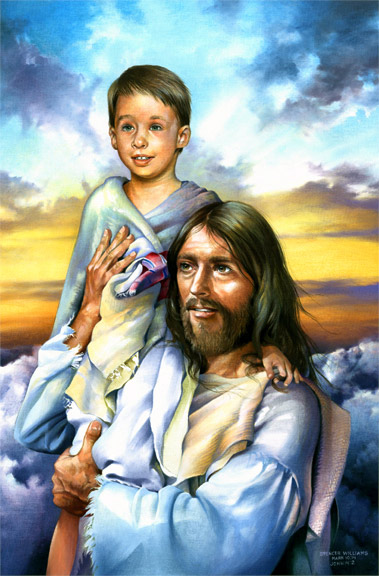 beautiful images of jesus christ. Beautiful Painting of Jesus Christ and Child Wallpaper