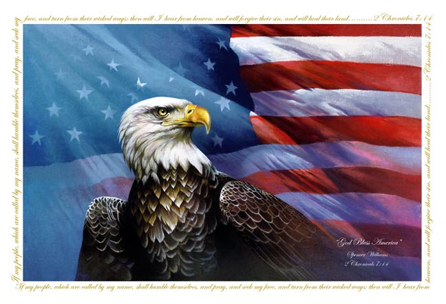 god bless america painting, eagle flag, american eagle flag, christian flag, eagle painting