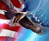 American Eagle Talit , decorative praise banners